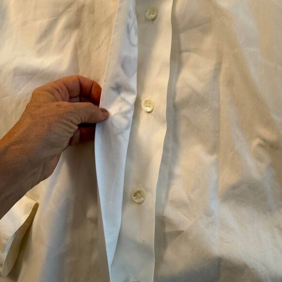 VTG Croft & Barrow 100% Cotton Button Up Shirt Women 10 White Embroidered - Picture 6 of 12